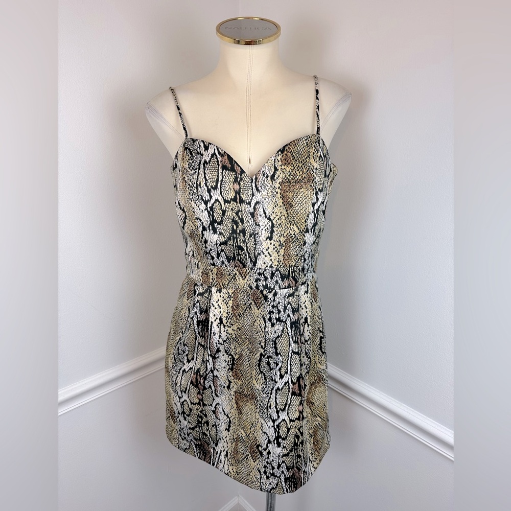 REVOLVE NAVEN Snakeskin Mini Dress | Size Large